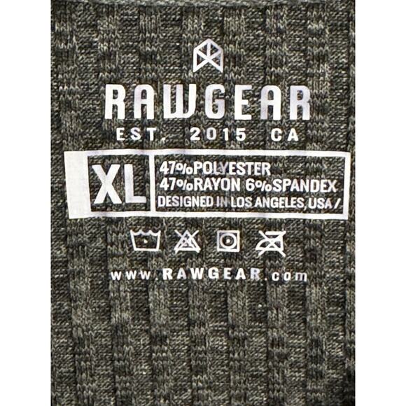 NWT Raw Gear Men's Black Gray Long Sleeve Workout Shirt Sz XL Athletic - Picture 5 of 13
